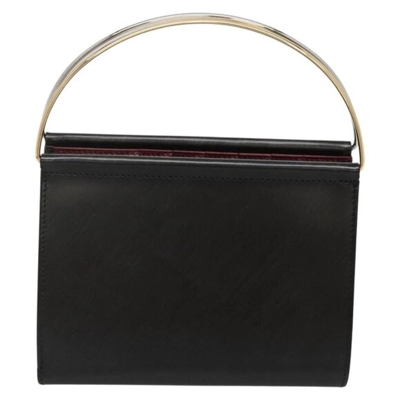 CARTIER Trinity Wallet Bag Hand Bag Leather Black - Picture 12 of 16